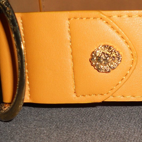 NWT Anne Klein XS Mustard Yellow Belt Synthetic Leather - Picture 3 of 7